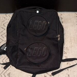 Lego Black Backpack with Dual LEGO Logo Pockets